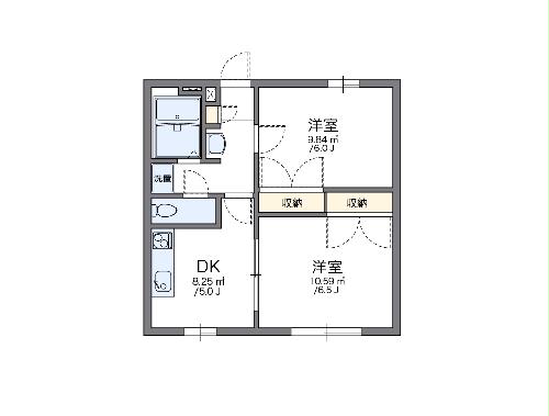 レオパレスBunga raya Duaの間取り