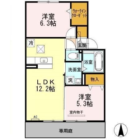 ブランシェ大溝 Bの間取り