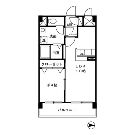 スカイシャトレ原町の間取り