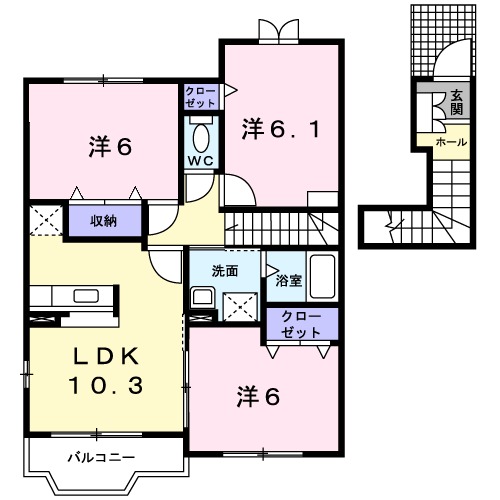 ヴィンヤード旭の間取り