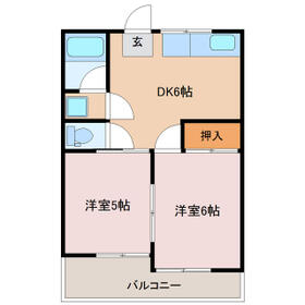 天神コーポラス 101棟の間取り