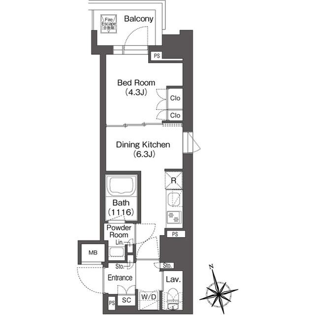 ミリアレジデンス浅草駒形の間取り