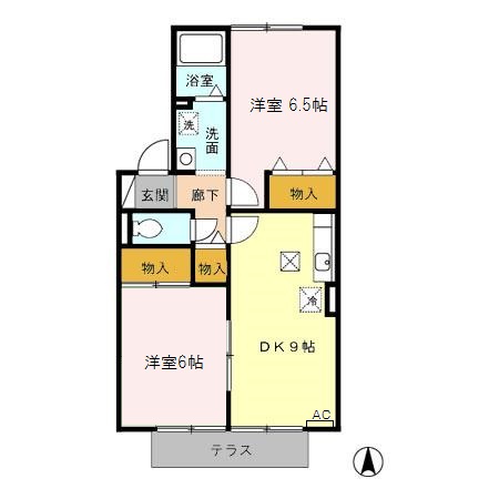 パストラル Bの間取り