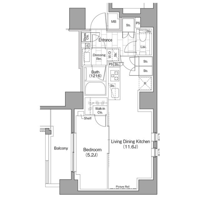 ザ・パークハビオ浅草駒形の間取り