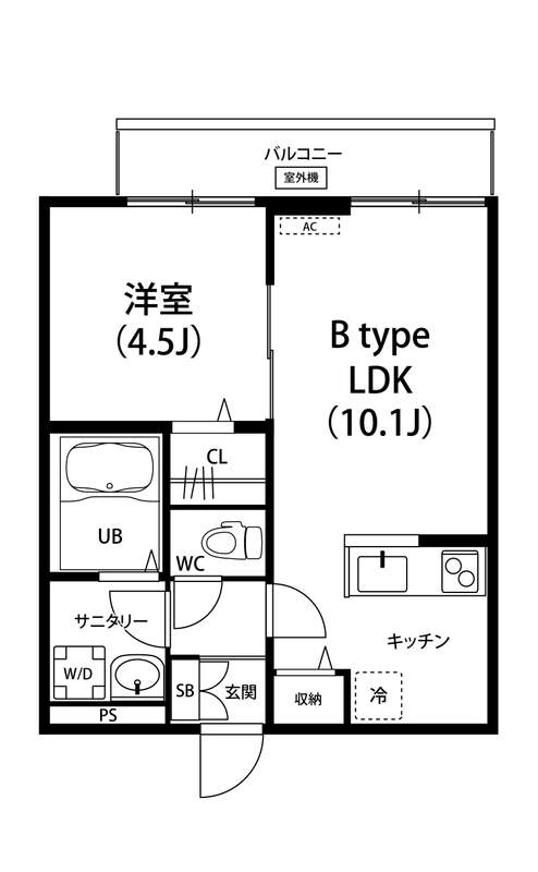 リブリ・ノーブル・202号室の間取り