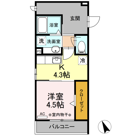 サイクルメゾン大工町の間取り
