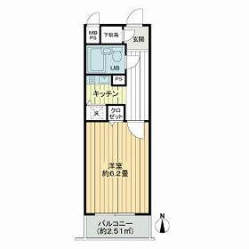 ライオンズマンション大森本町第３・404号室の間取り