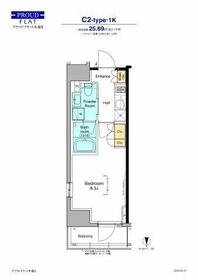 プラウドフラット木場Ⅱ・706号室の間取り