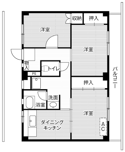 ビレッジハウス公郷6号棟の間取り