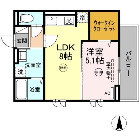D-room樋井川3丁目の間取り