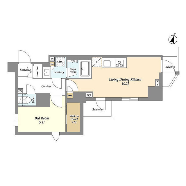 ジオエント山吹神楽坂の間取り