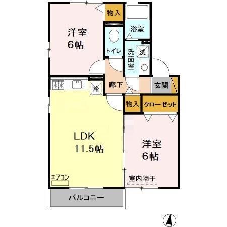 アンオーク A・Bの間取り