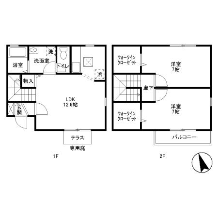 D’フレアタウン長宮 IIの間取り