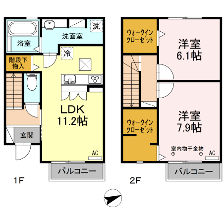 レフィナード カーサ・102号室の間取り