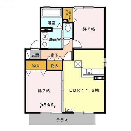 HeightsDの間取り