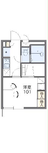 レオパレスフォレストⅡＢ・203号室の間取り