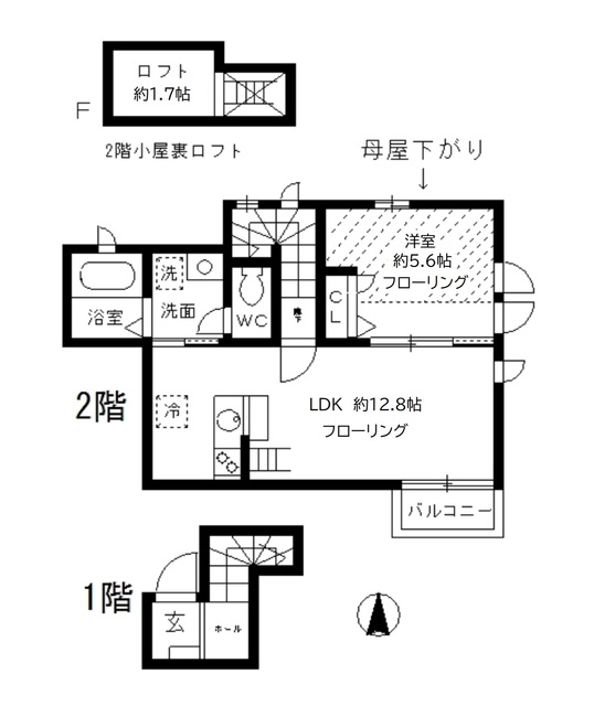 リュエル　ラ　ビュイ自由が丘の間取り