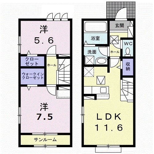 ウエストメゾンクワトロⅢの間取り