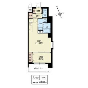 LA GRACE FUKUSHIMAIIの間取り