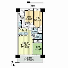 センチュリーつくばみらい平Bの間取り