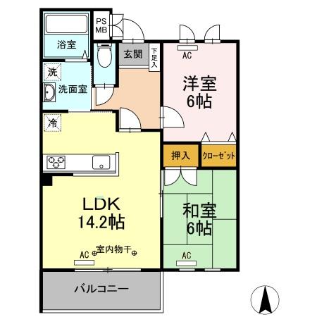 シルフィッド　Ⅱ　Ⅱの間取り