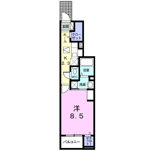 カーサ 相見 Aの間取り