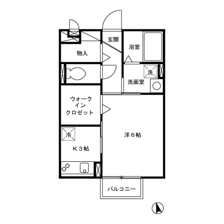 グランシャリオ・203号室の間取り
