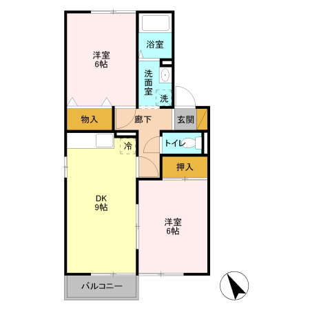 クレセントプラザ Aの間取り