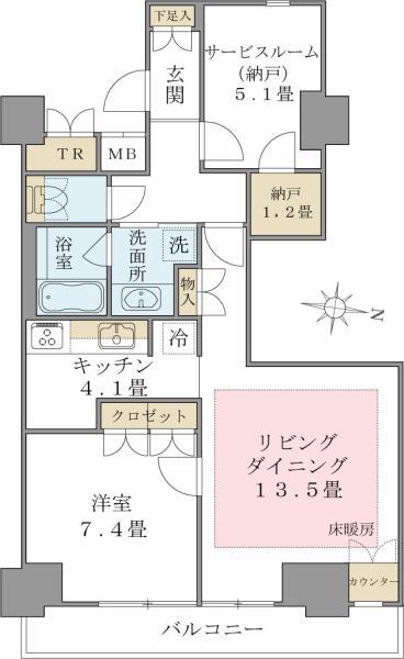 Brillia ist 東雲キャナルコートの間取り