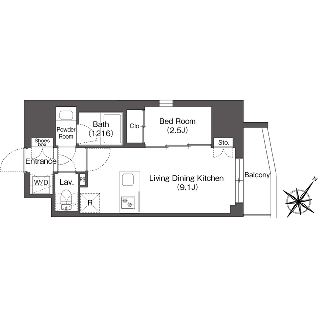 ミュプレ巣鴨駅前の間取り
