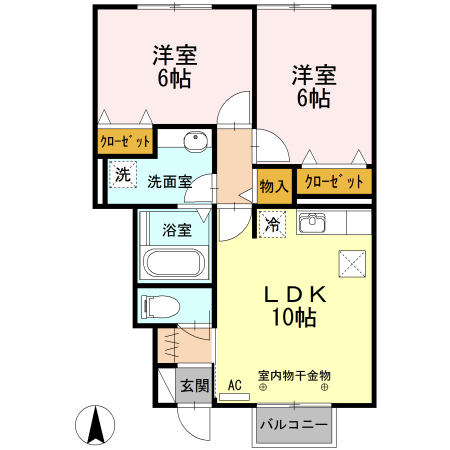 シャンテ ホーリーの間取り