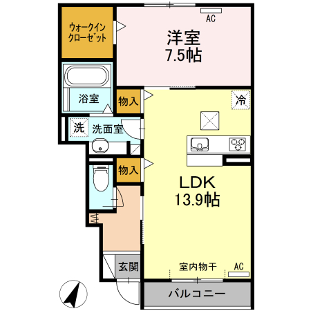 Sunny Vale Aの間取り