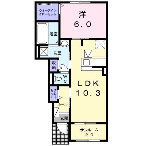 グランディオ Aの間取り
