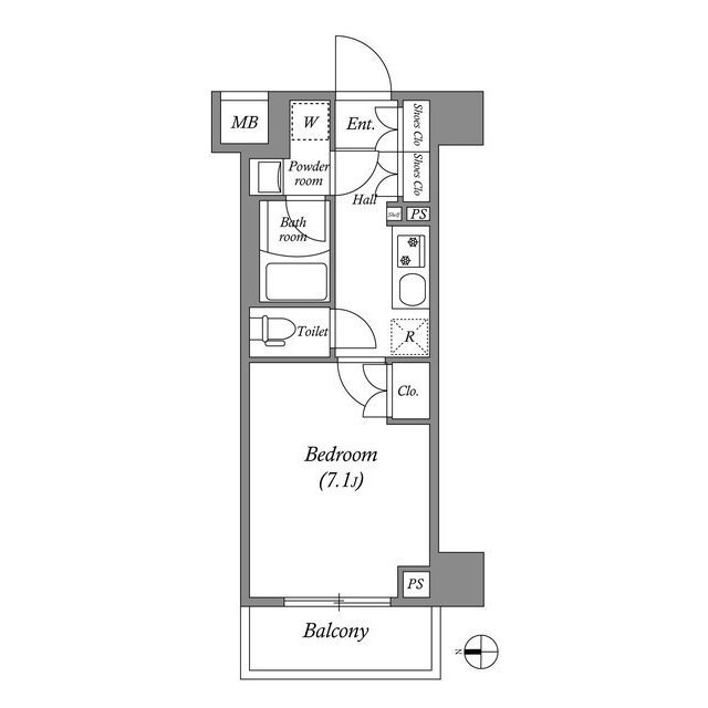 ＧＥＮＯＶＩＡ本所吾妻橋ｓｋｙｇａｒｄｅｎ・0404号室の間取り