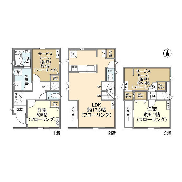 Ｋｏｌｅｔ竹ノ塚＃０６・-号室の間取り