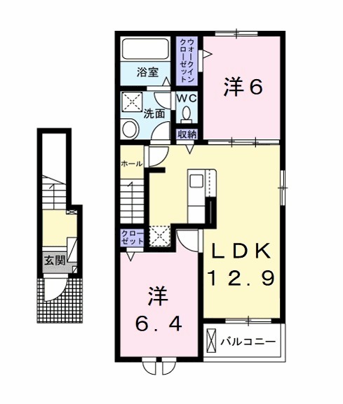 ヴィラ アンソレイユⅠの間取り