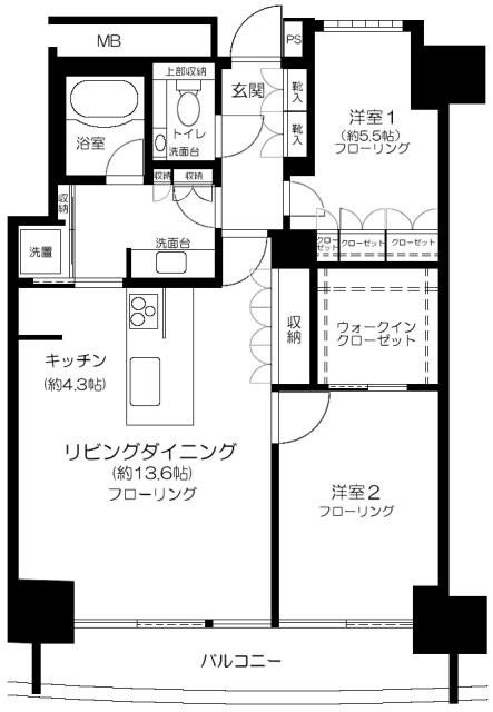 M.M. TOWERS FORESIS-L棟の間取り