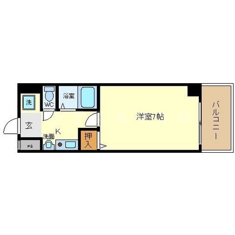 パークサイドピクチャー西心斎橋の間取り