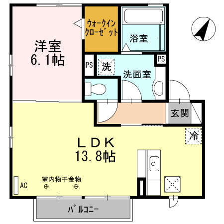 メゾンコリンベールBの間取り