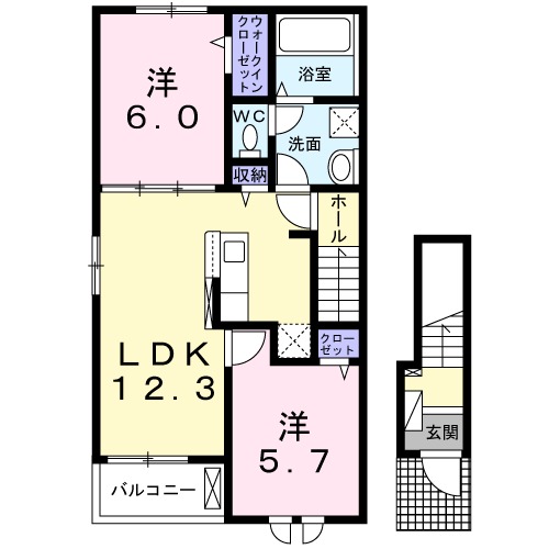 ライラック古並の間取り