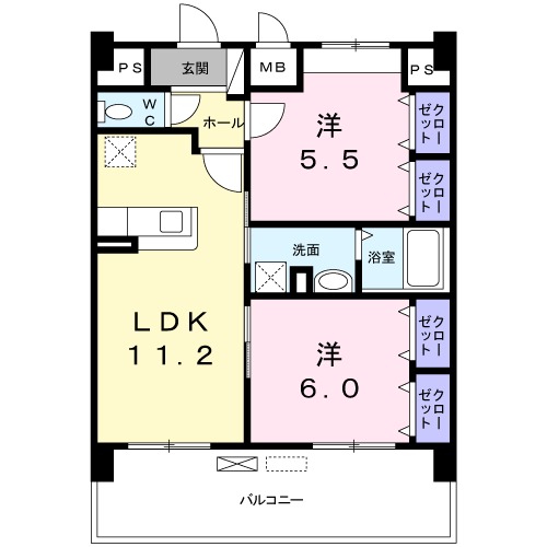 イターナル 富田新田の間取り
