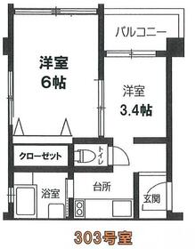 東洋ビル・303号室の間取り