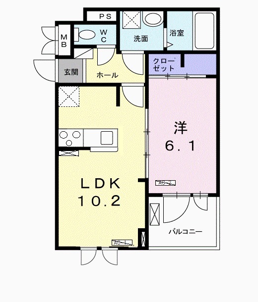ブランドール久米田Ⅴの間取り