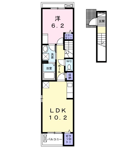 ソレアードEの間取り