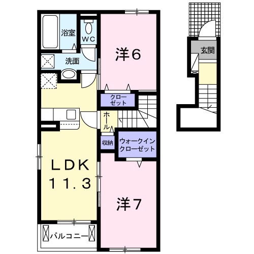 アリビオ Ⅰの間取り