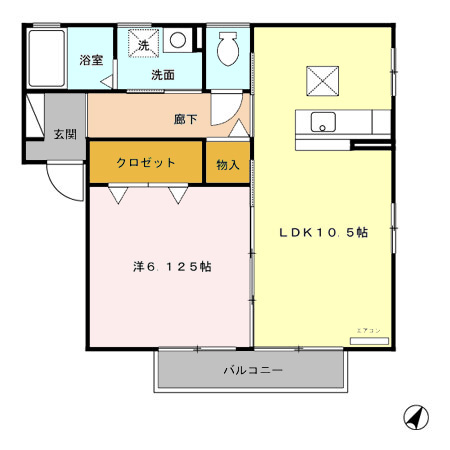 パストラル Bの間取り