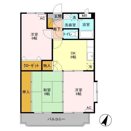 CFハイツ Ⅶの間取り