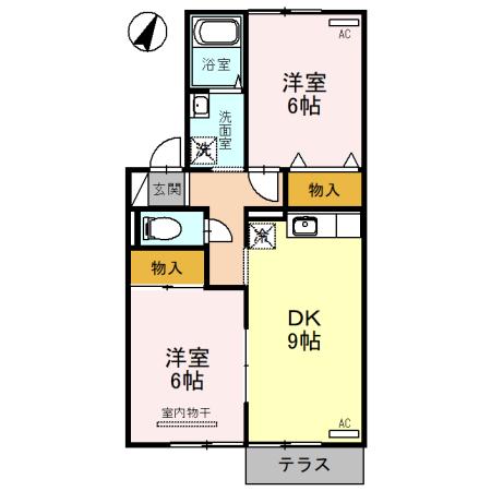 サニーグリーン北喜Cの間取り