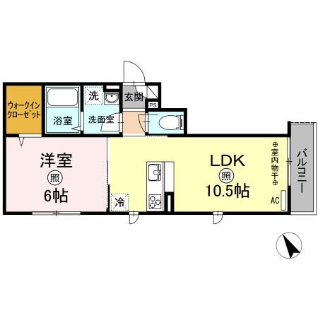 イースト河辺の間取り