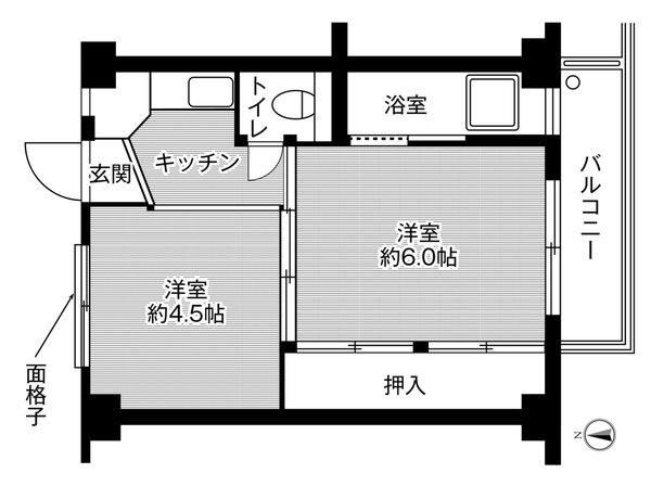 ビレッジハウス岩倉Ⅰ3号棟の間取り